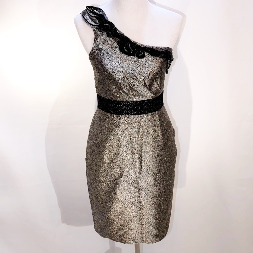NWT! Max & Cleo Silver Dress! (size 4)